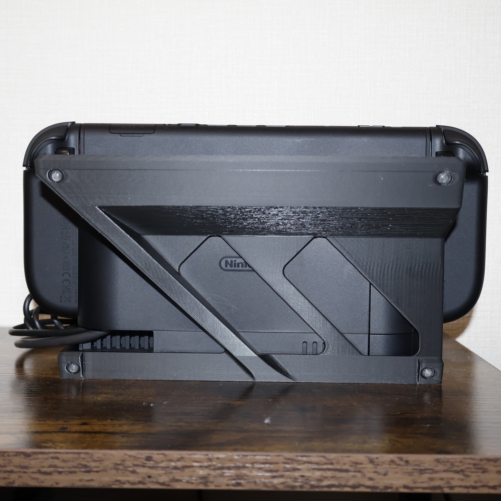 ゲーム機用 斜め横置き ディスプレイスタンド【ソフト15枚収納 / Switch 2互換】