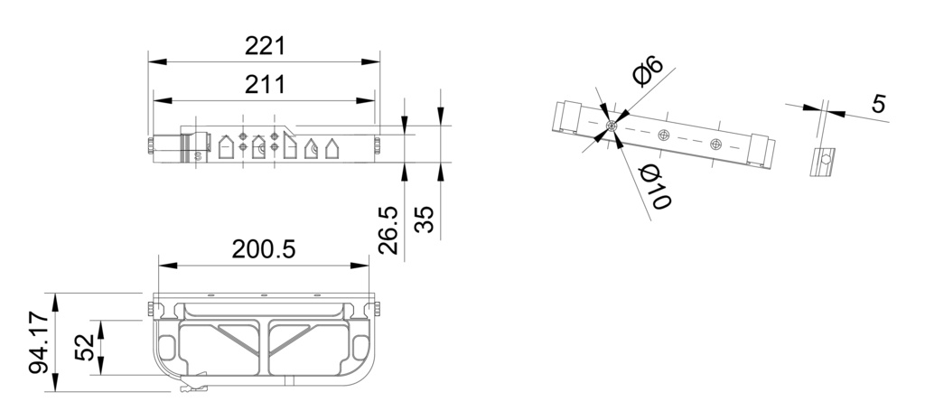 SWITCH2 ねじ式デスク下マウント