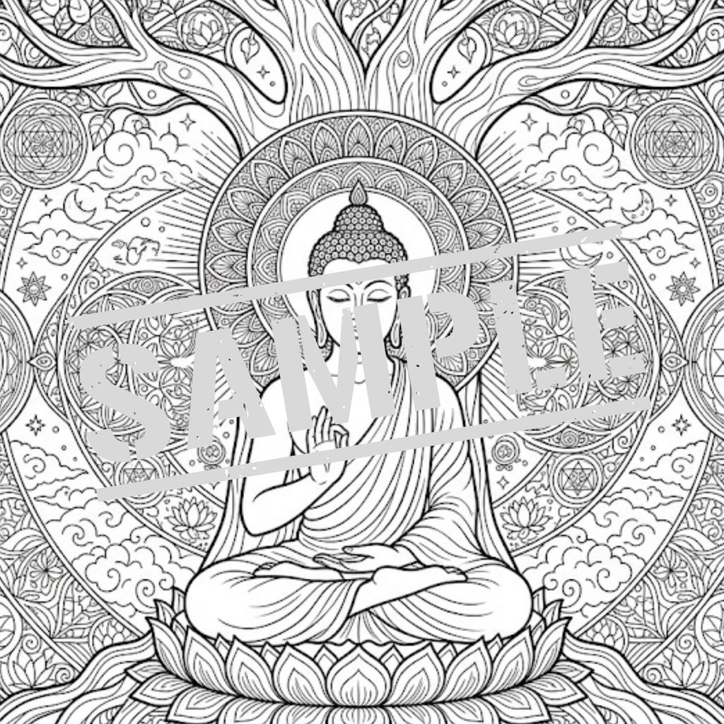 お釈迦様塗り絵　1枚