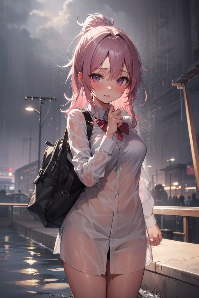 【制服透けフェチ】濡れ透け制服特集