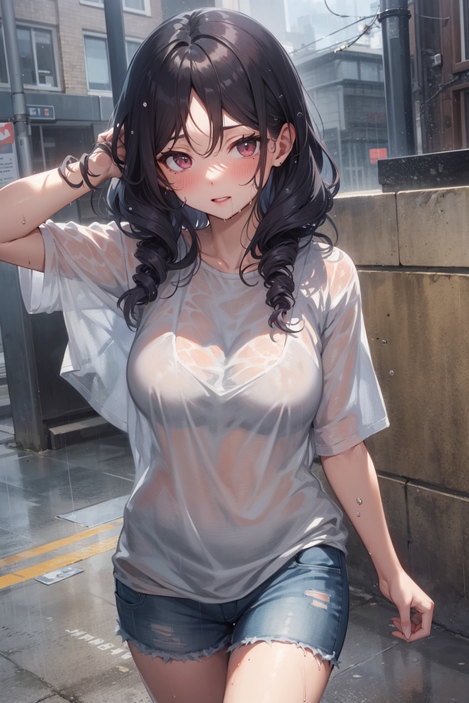 【制服透けフェチ】濡れ透け制服特集