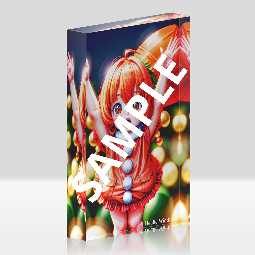 AI-Generated Semi-Realistic Cute Christmas Child - Acrylic Block 6