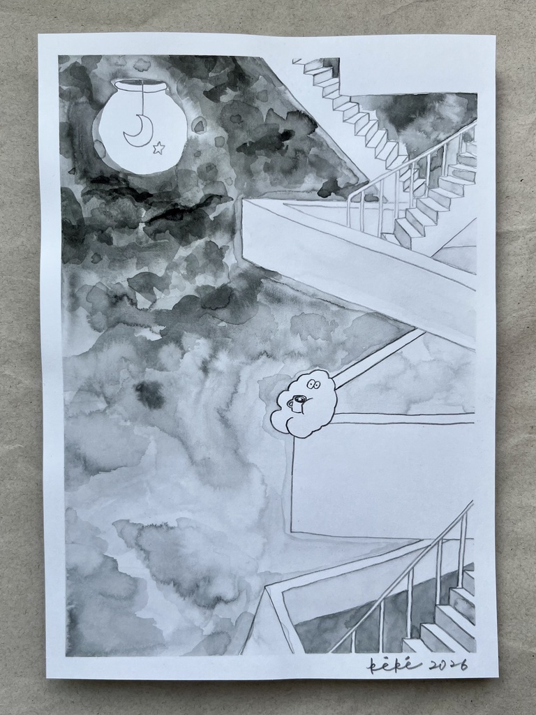 A5サイズ原画 "構造的な夢"