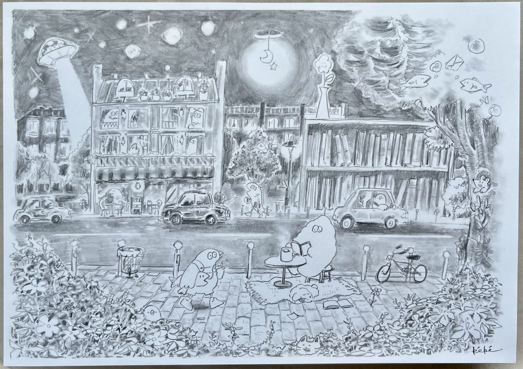 A4サイズ原画 "生活"