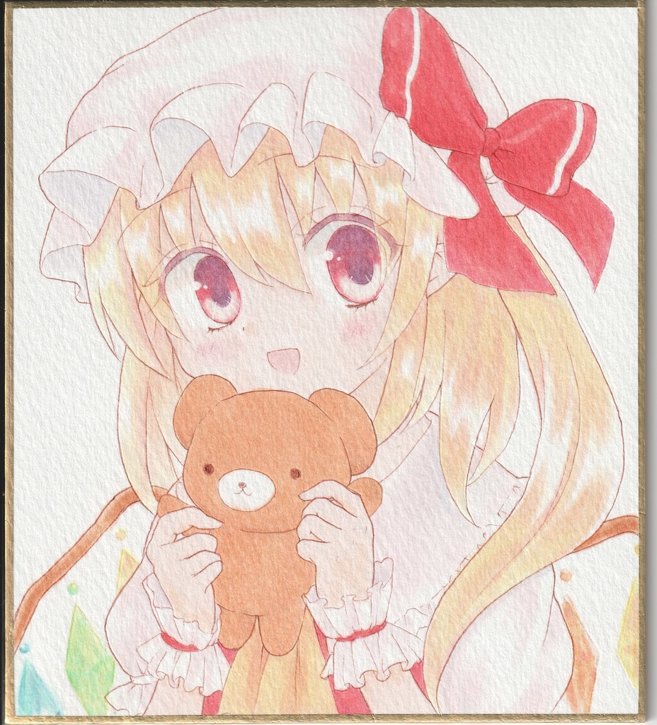 【原画】東方project 「フラン」 小色紙 額なし あんしんBOOTHパック