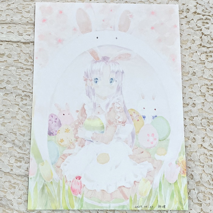 【原画】オリジナルイラスト 「幸せの生まれる場所」 A4サイズ 額付き あんしんBOOTHパック