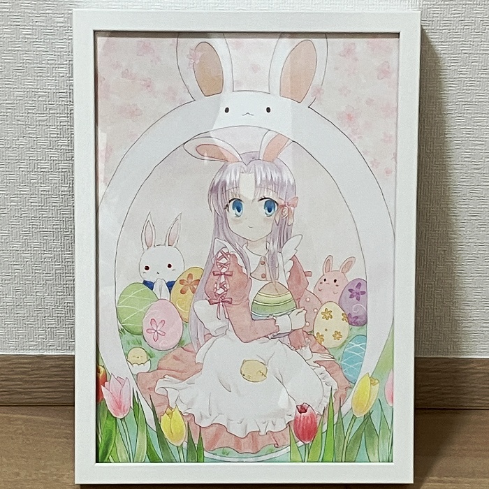 【原画】オリジナルイラスト 「幸せの生まれる場所」 A4サイズ 額付き あんしんBOOTHパック