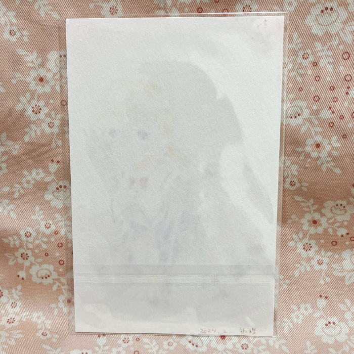 【原画】オリジナルイラスト 「天使の誘惑」 ポストカードサイズ 額なし あんしんBOOTHパック