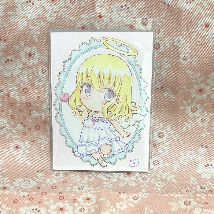 【原画】オリジナルイラスト 「ミニ天使」 ATCサイズ あんしんBOOTHパック