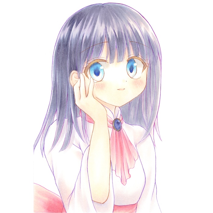 【原画】オリジナルイラスト 「リア(天使服)」 ポストカードサイズ 額なし あんしんBOOTHパック