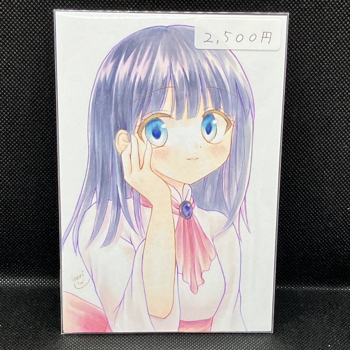 【原画】オリジナルイラスト 「リア(天使服)」 ポストカードサイズ 額なし あんしんBOOTHパック