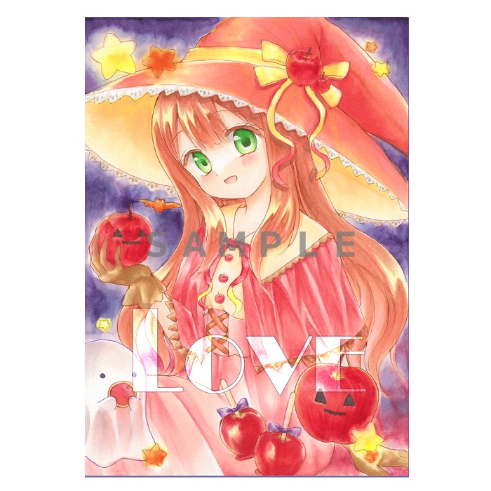 【イラスト本】オリジナルイラスト　「LOVE」　A5サイズ　26ページ　本文フルカラー　あんしんBOOTHパック