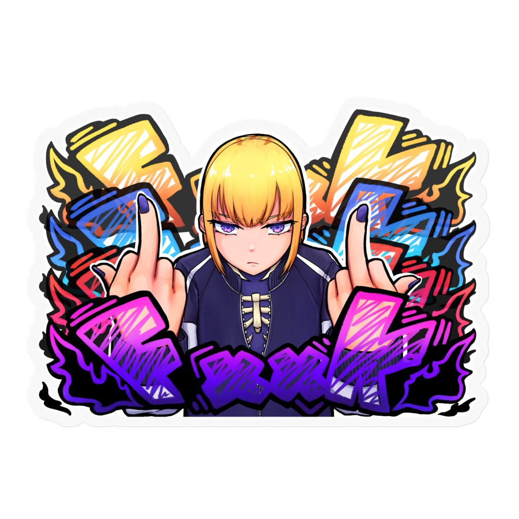 オリジナルステッカー Fxxk 黒