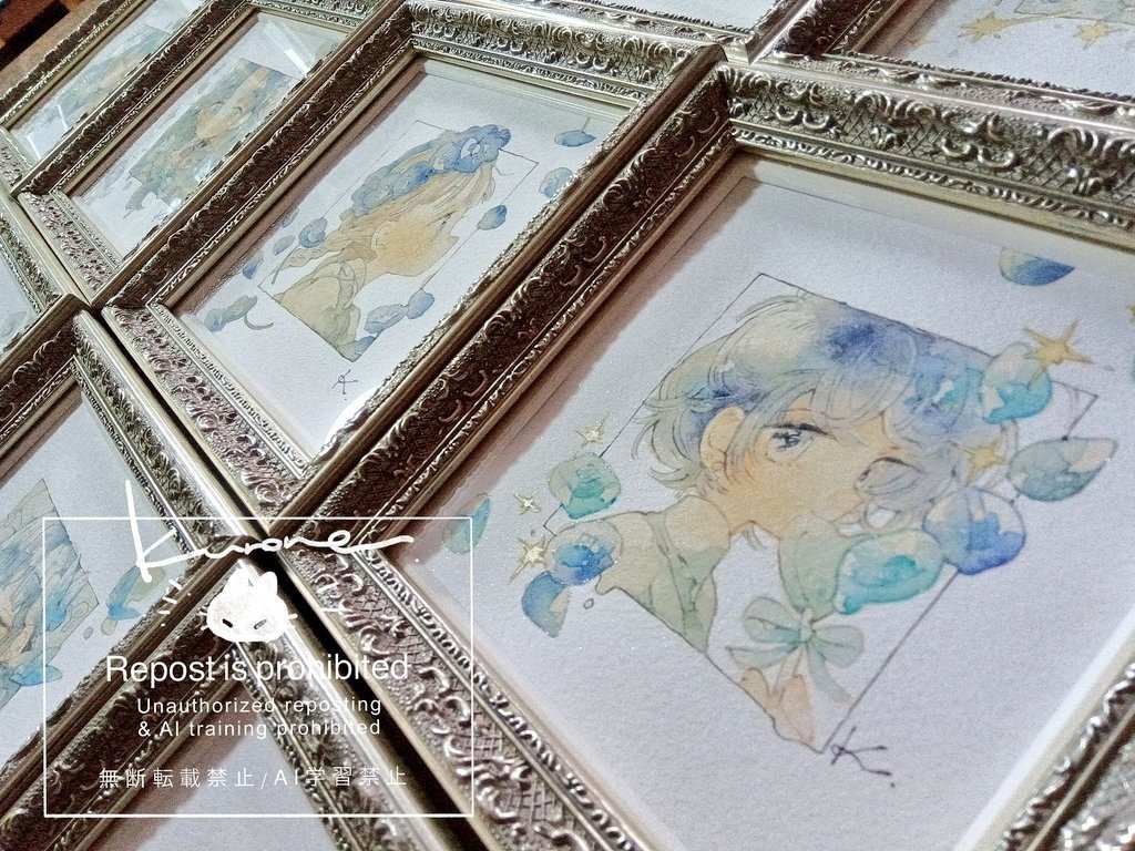 BLUEシリーズ150角額装作品