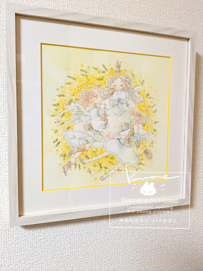 額装原画「幸せの輪」（30角額）