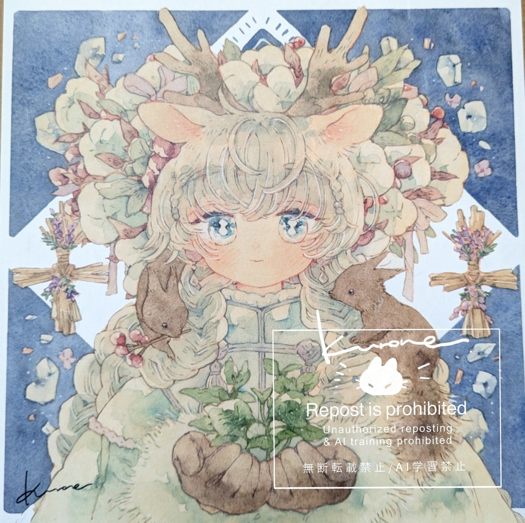 Ａ5正方形カード【春の訪れ】