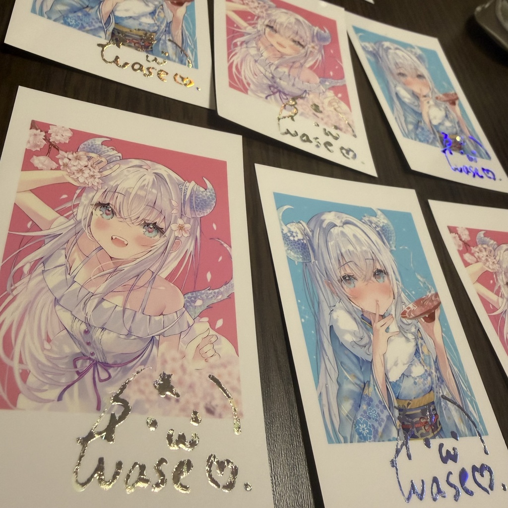 ノクちゃん　チェキ　直筆箔押しサイン