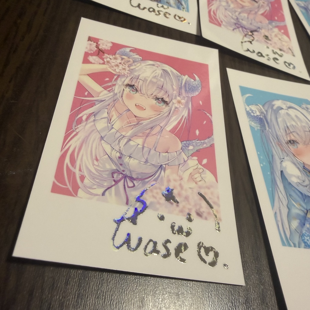 ノクちゃん チェキ 直筆箔押しサイン