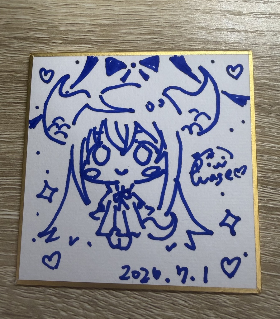 ミニノクちゃん　色紙