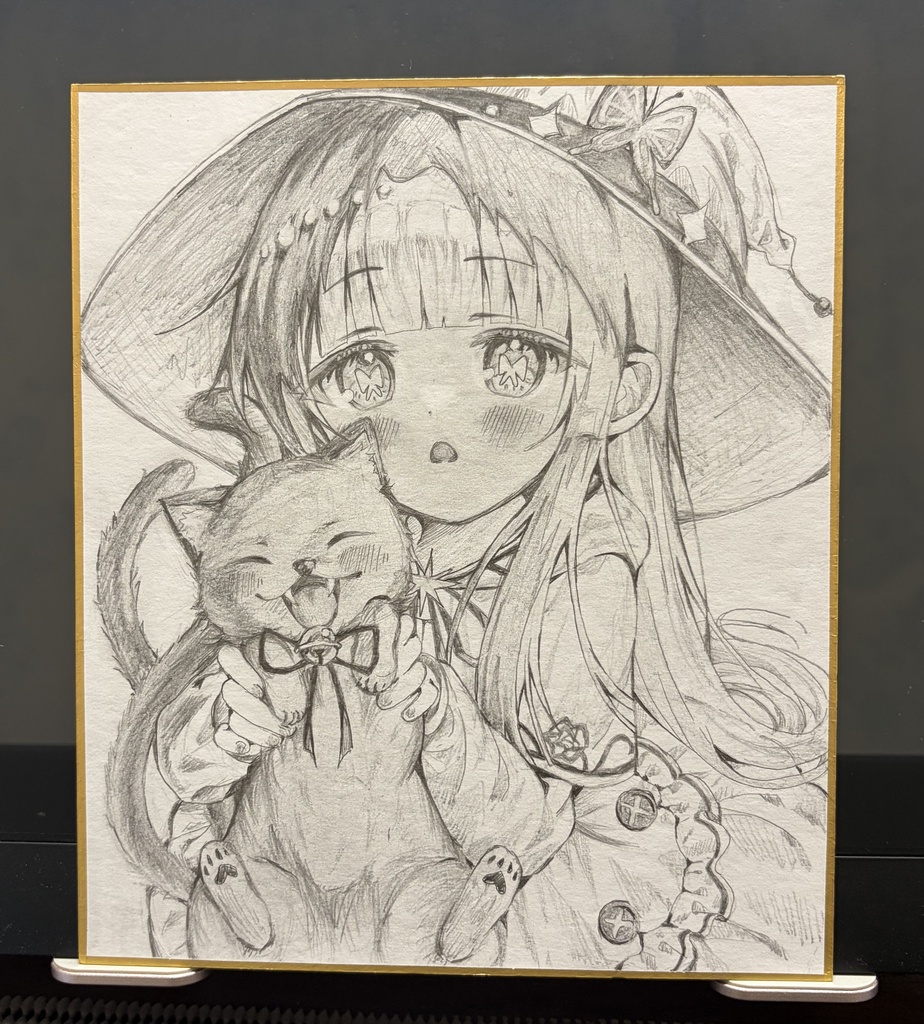 ココネ　色紙原画Mサイズ　鉛筆画