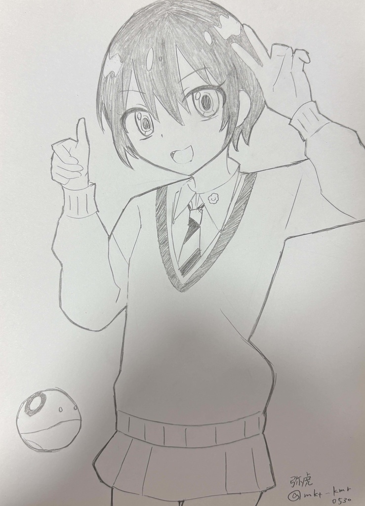 一点物 アマテ・ユズリハ マチュ 二次創作直筆イラスト