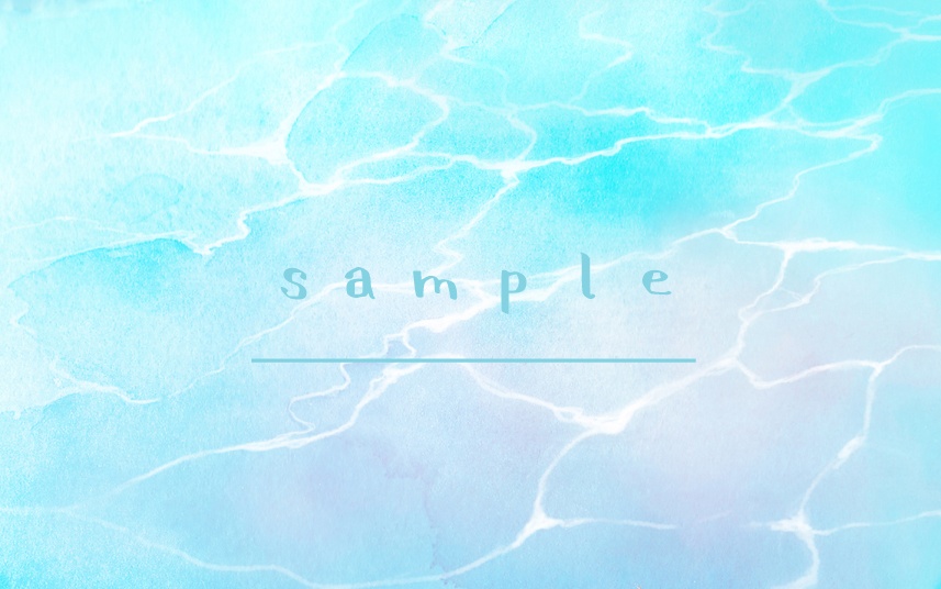 透明水彩で描いた水面の背景イラストセット【JPG素材】