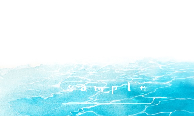 透明水彩で描いた水面の背景イラストセット【JPG素材】