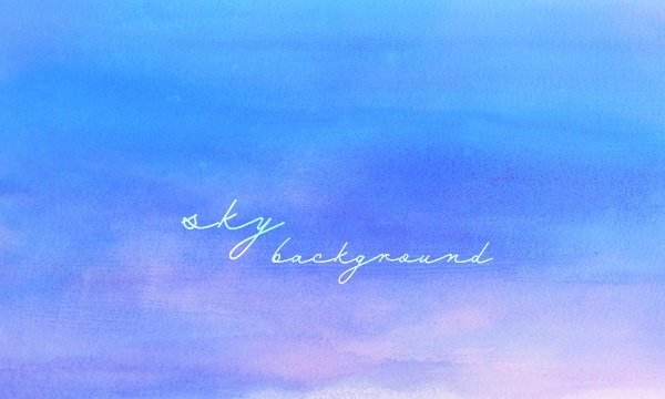 透明水彩で描いた空の背景イラストセット【JPG素材】