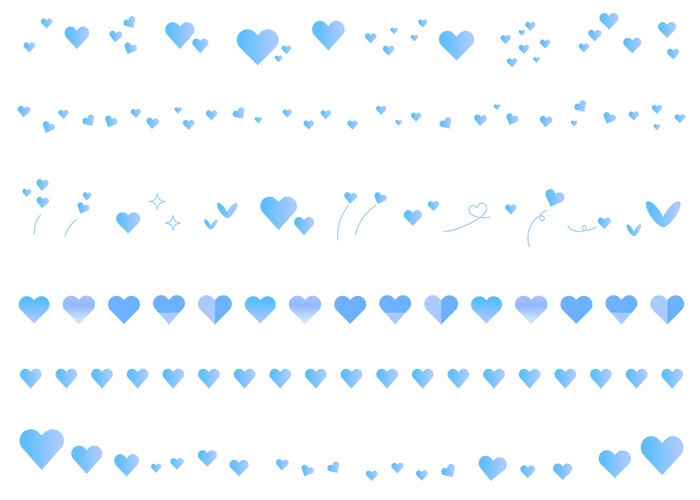 ハートの装飾イラストセット【PNG素材】