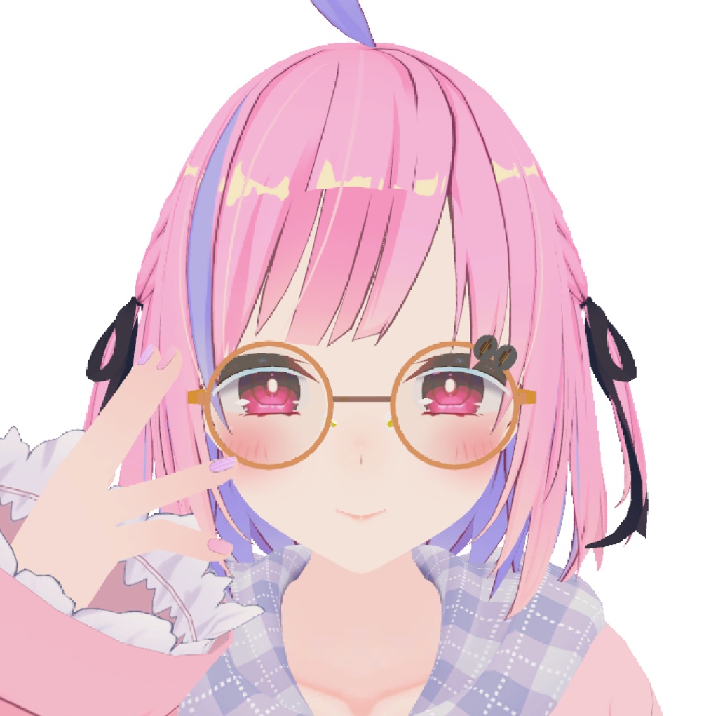 【VRChat向け装飾品モデル】コーヒーマニアの丸眼鏡/CoffeeMania Glass 3D Model