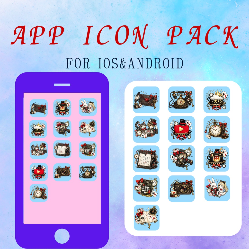 APP ICON PACK （不思議の国のアリス）