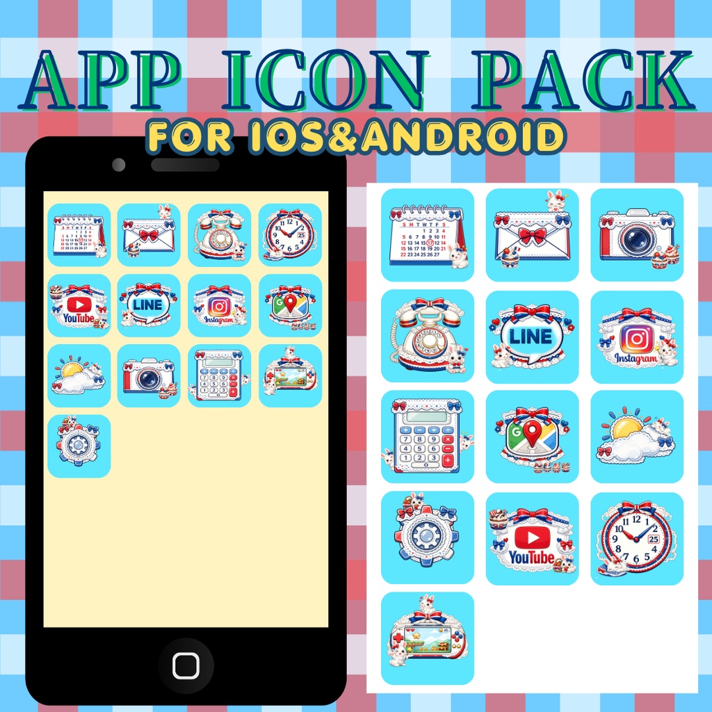APP ICON PACK（トリコロール＆ウサギ）