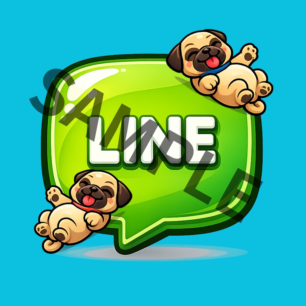 iPhone ICON PACK (カトゥーンアニメ風&パグ犬)