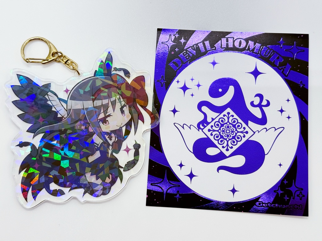 【プリレコ15】ホログラムアクリルキーホルダー 悪魔ほむら