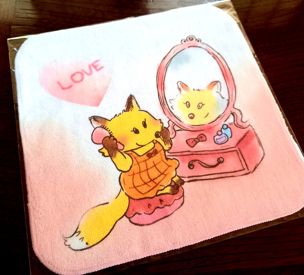 きつねちゃんミニタオル