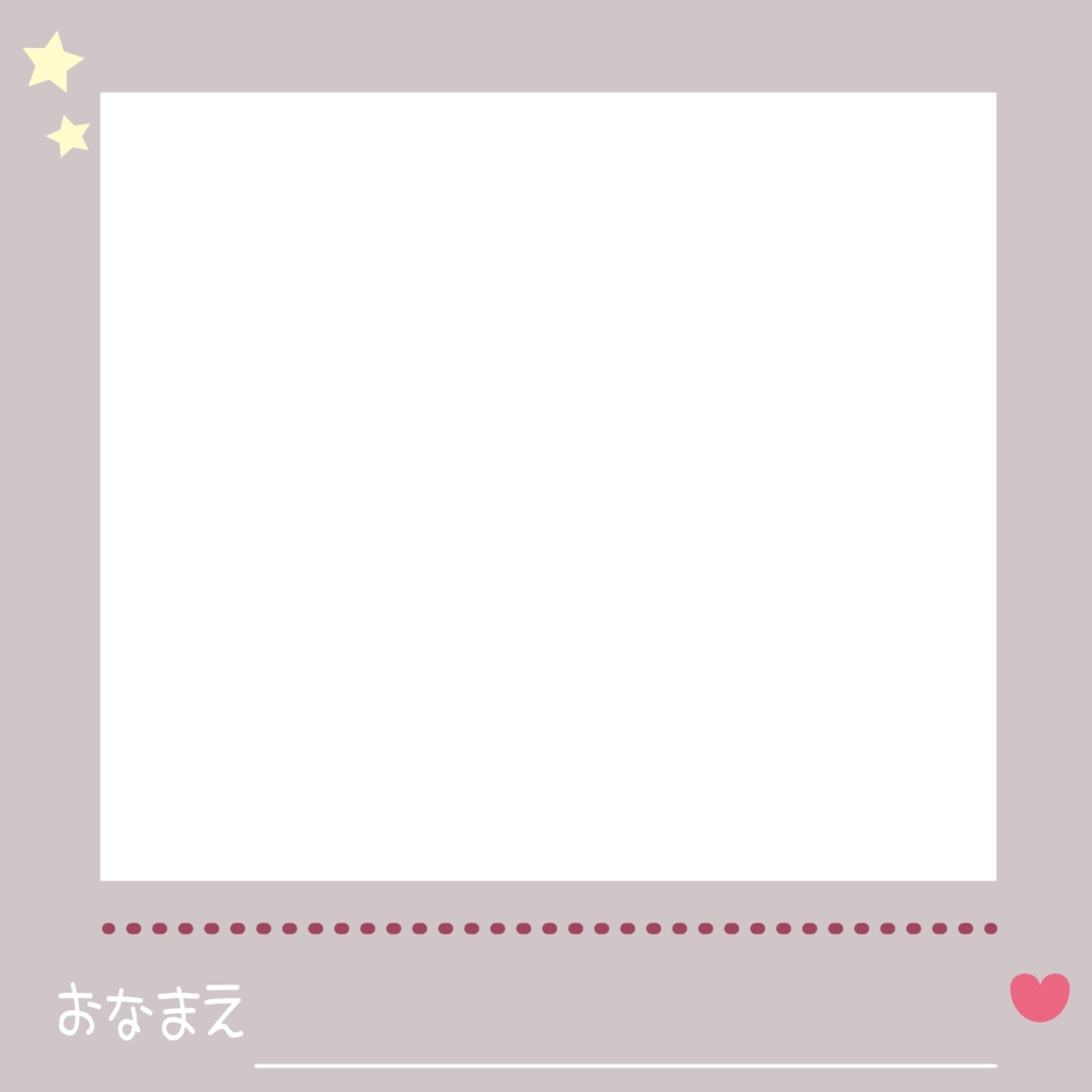 チェキ風窓枠素材セット【パーツ分け自由】