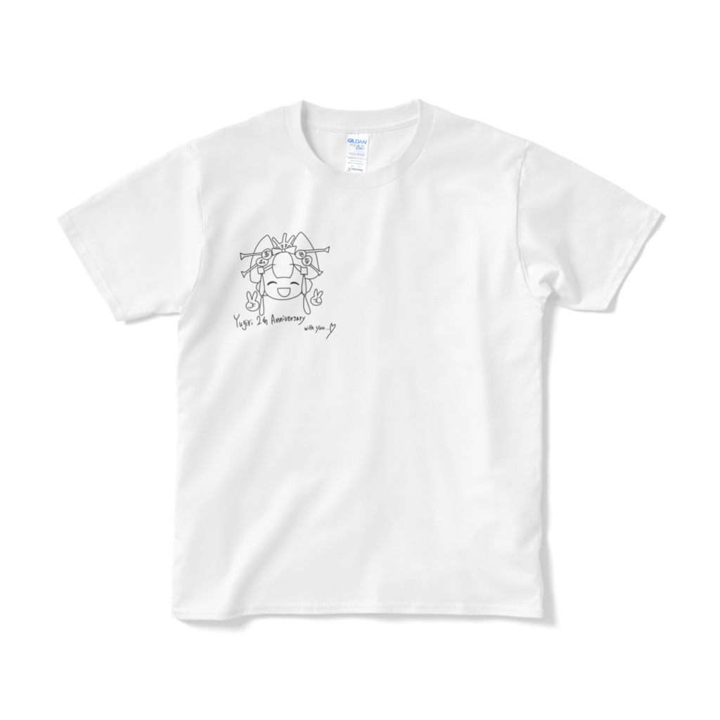 【約500円分支援】２周年Tシャツ・イラストワンポイント