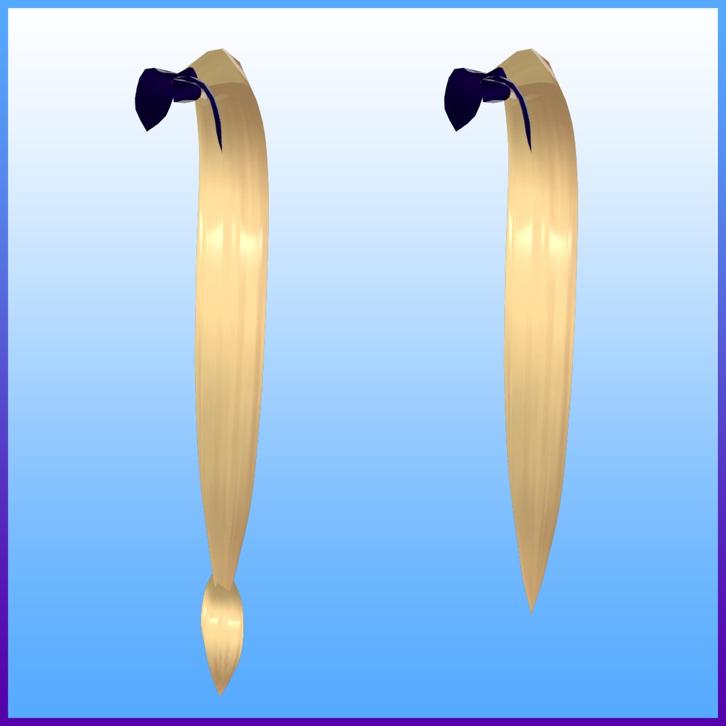 VRoid Studio「リボン付きベリーロングポニーテールヘアー」