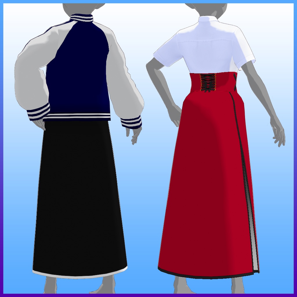 VRoid Studio「スカジャンタイトスカートセット」