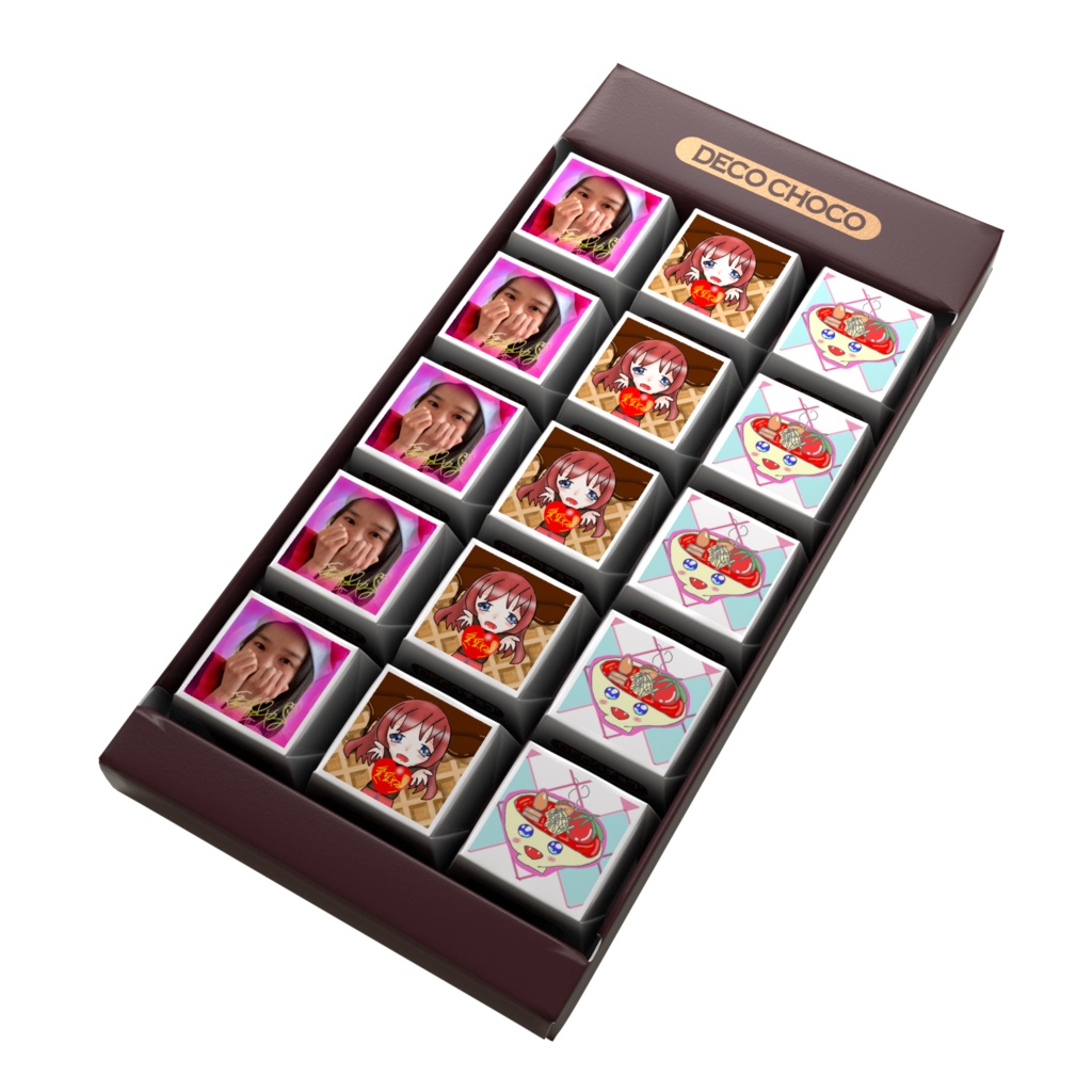 愛梨好・立花ありしゅ　デコチョコレート