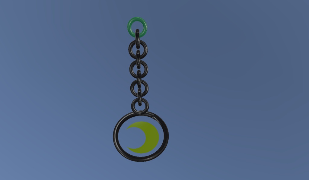 『駆け抜けた夜』 - 揺れる三日月アクセサリー（キーホルダー/ピアス対応）【VRChat想定】