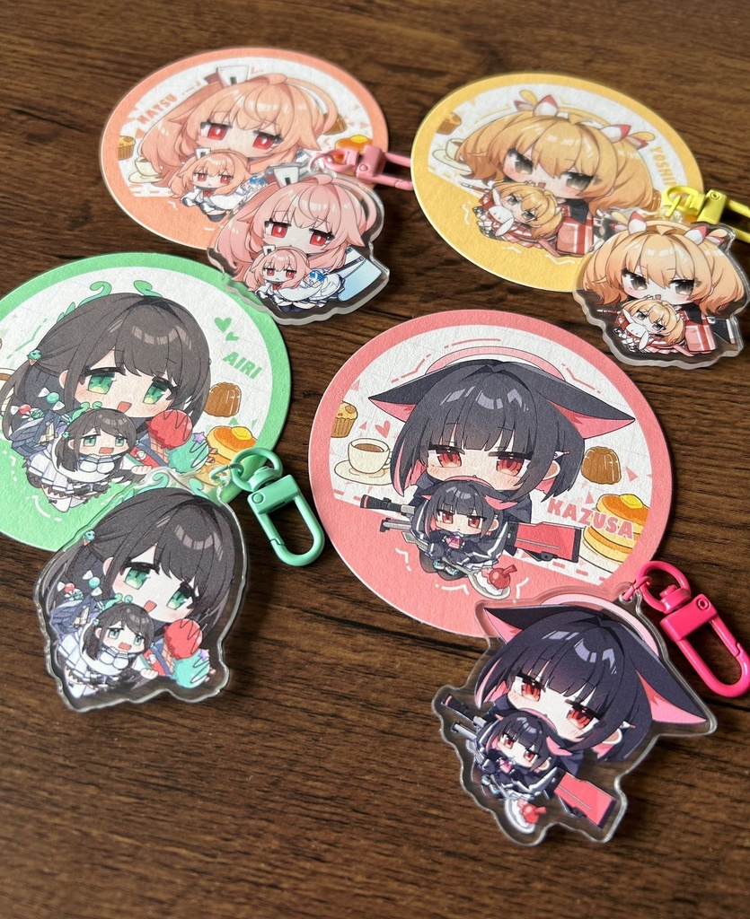 スイーツ部×ぬいもちアクキー4種コンプセット(前回の奴)