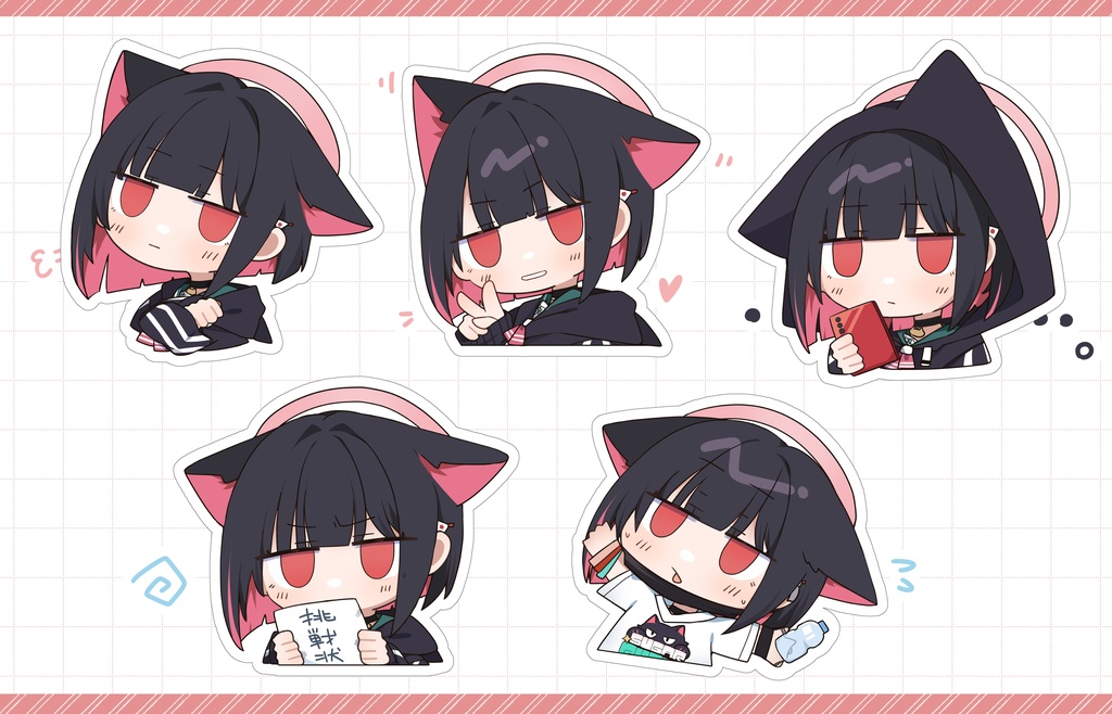 杏山カズサ　ステッカーセット01