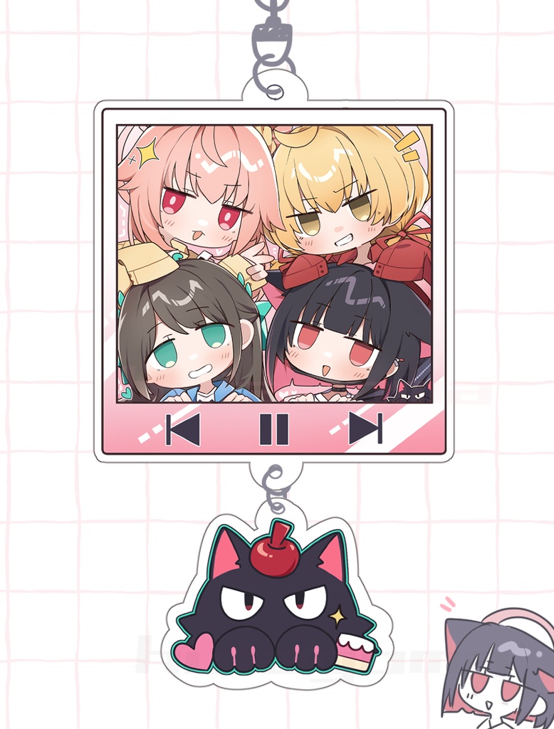 二連アクリルキーホルダー