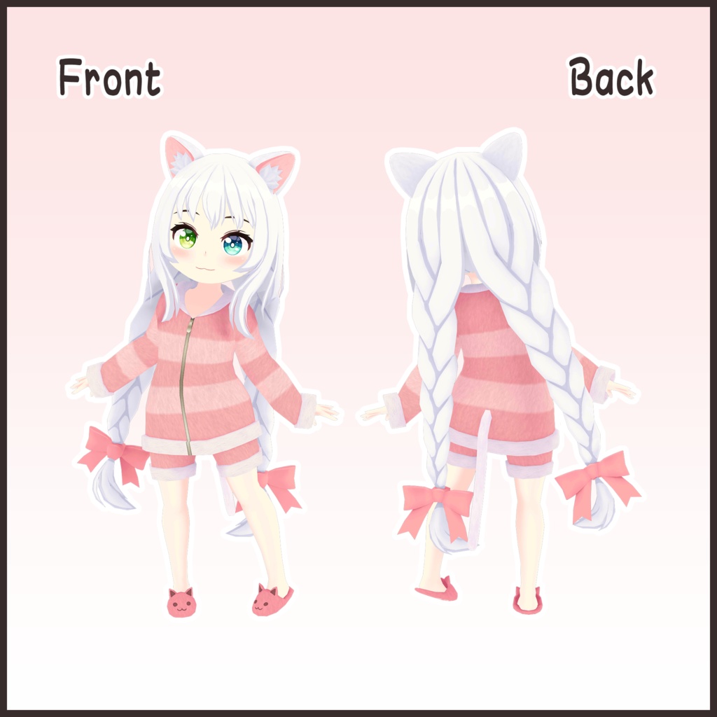 VRC Quest向けアバター「しろね」