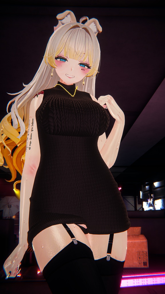 LIFTABLE SWEATER たくし上げれる縦セタ