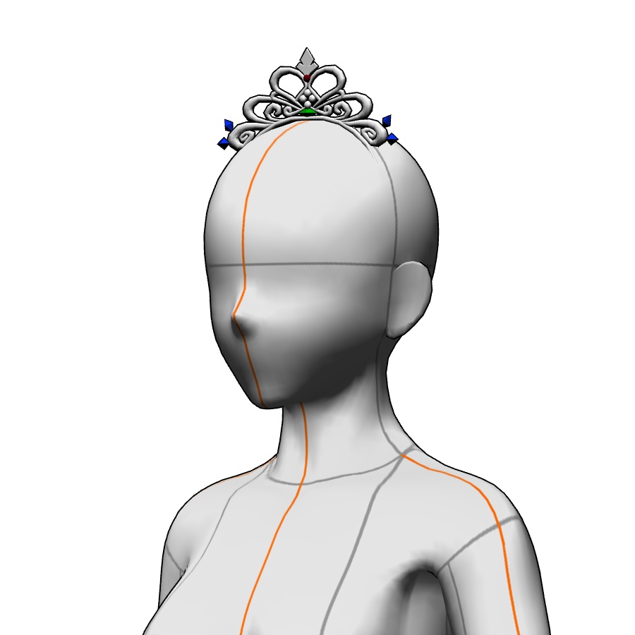 【クリスタ用3D素材】世界樹の迷宮３・プリンセスのティアラ