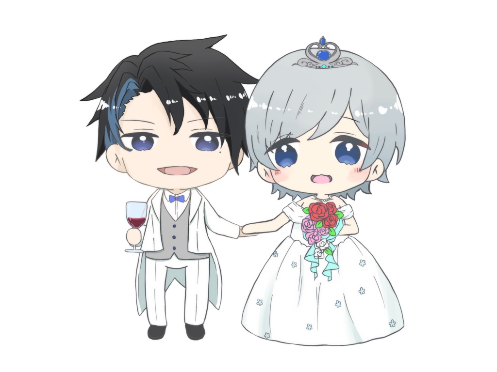 りんにゃん ウェディングアクキー