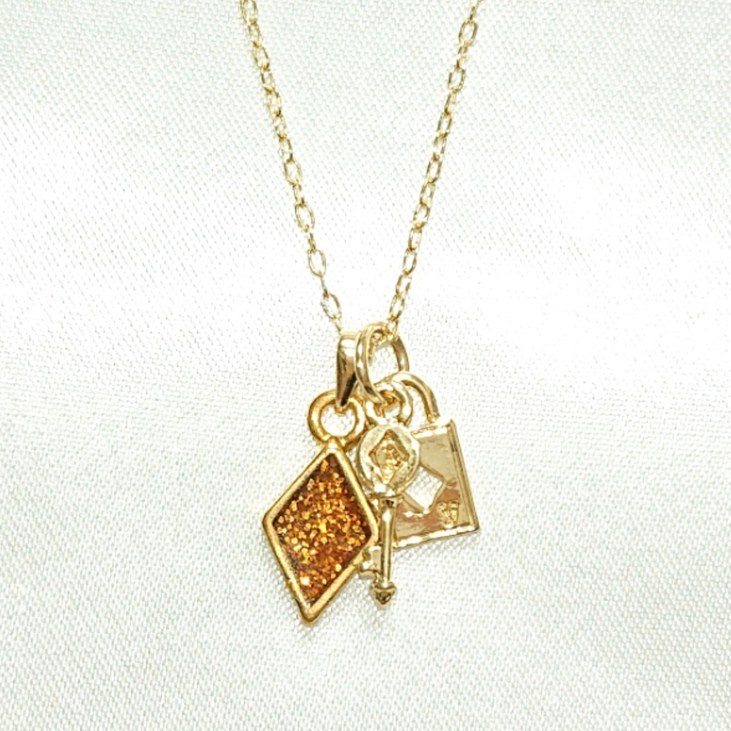 次回再販未定★ハーツラビュル寮／ケイトイメージ　スート＆鍵ネックレス