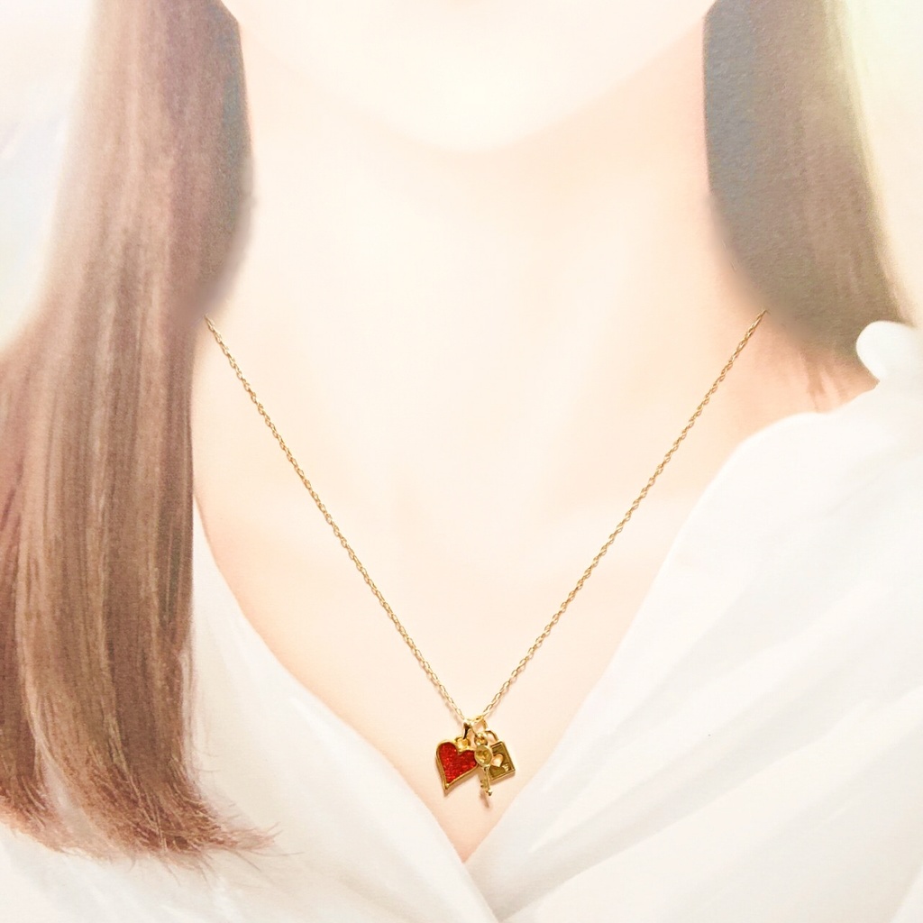 次回再販未定★ハーツラビュル寮/エースイメージ スート&鍵ネックレス